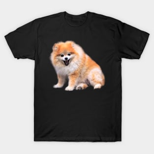 Cute Laughing Pomeranian Dog T-Shirt